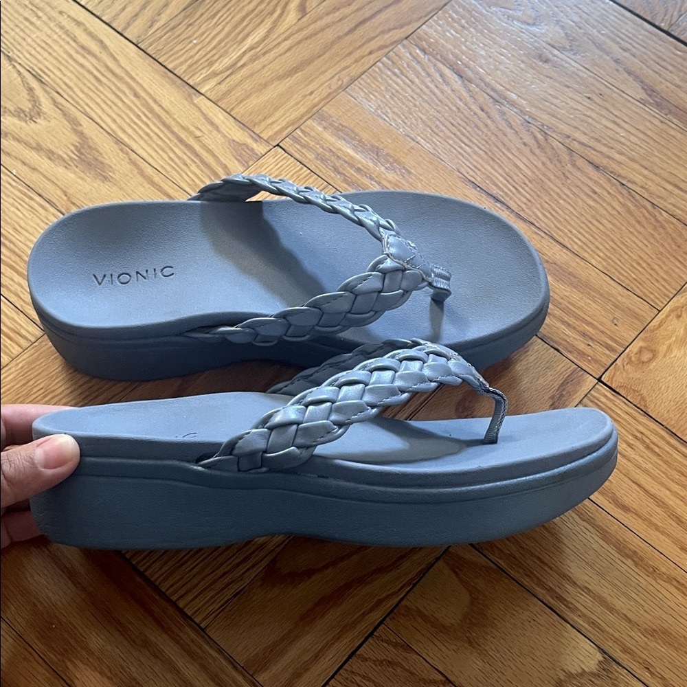 Vionic Blue Braided Platform Sandals - image 7
